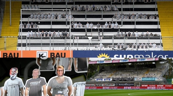 Bundesliga 2, in tribuna i cartonati personalizzati dei tifosi