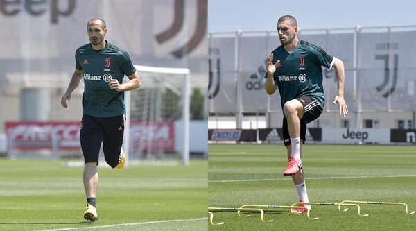 Juve, Chiellini e Demiral hanno svolto un allenamento specifico
