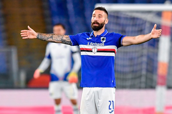 Sampdoria, trauma contusivo al collaterale per Tonelli
