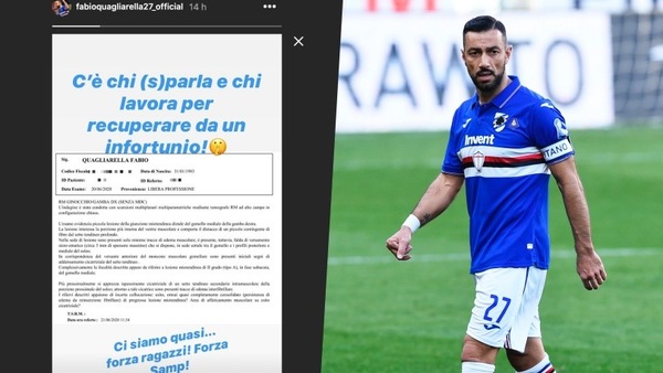 Sampdoria, Quagliarella sbotta: "C'è chi (s)parla e chi lavora per recuperare"