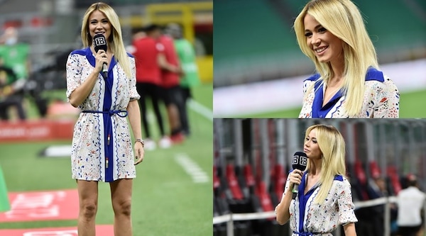 Diletta Leotta, look mozzafiato per Milan-Bologna