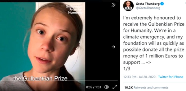 Coronavirus, Greta Thunberg dona 100mila euro contro la diffusione in Amazzonia