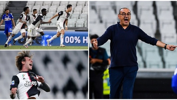 Cristiano Ronaldo e Bernardeschi regalano a Sarri lo scudetto. Juve campione d'Italia!