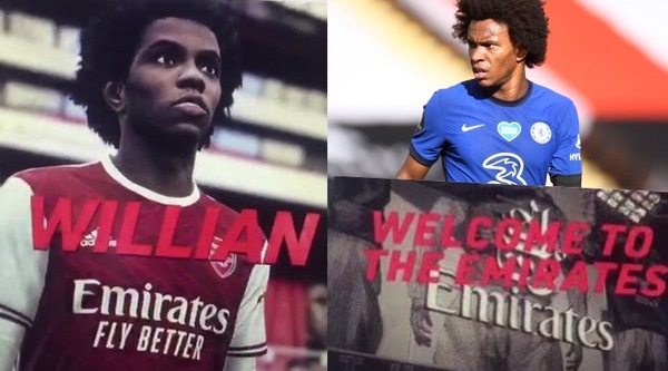 PES 21 anticipa Willian all'Arsenal? Sul videogame è già dei Gunners?