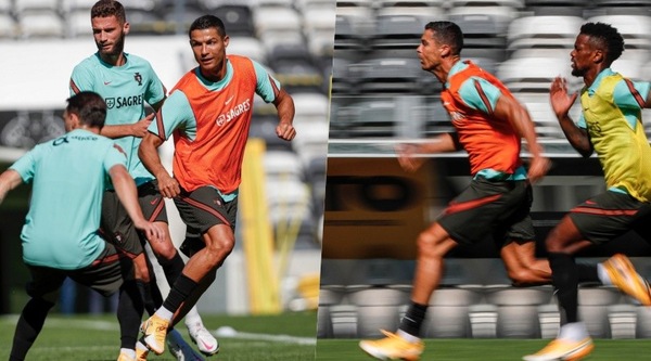 Ronaldo c'è e corre con il Portogallo: infortunio alle spalle