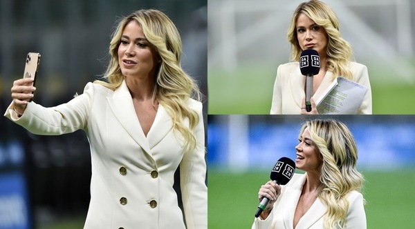 Diletta Leotta, selfie al Meazza per Inter-Fiorentina
