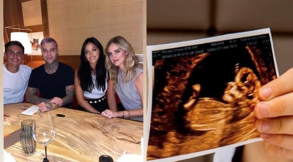 Dybala e Oriana a cena con Fedez e Chiara Ferragni incinta