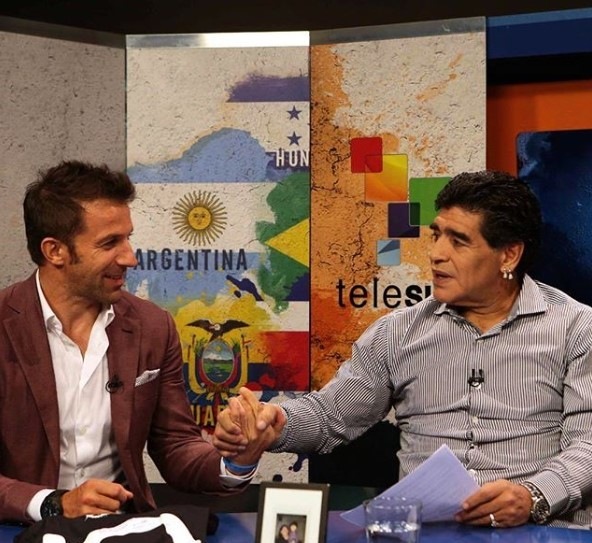 Del Piero fa gli auguri a Maradona: "Buon compleanno Diego!"