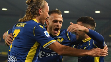 Barak trascina il Verona con due gol, il Benevento di Inzaghi va ko