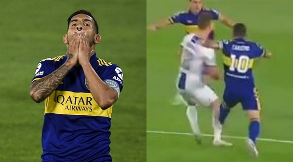 Tevez, entrata killer a 3 secondi dal fischio d'inizio