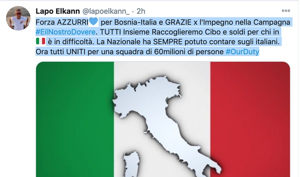 Lapo Elkann con la Nazionale: «Aiutiamo». Gravina: «Felice di poter contribuire»
