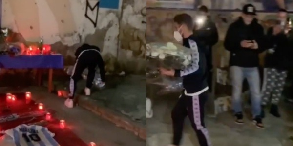 Maradona, Mertens e l'ultimo saluto da brividi ai Quartieri Spagnoli VIDEO