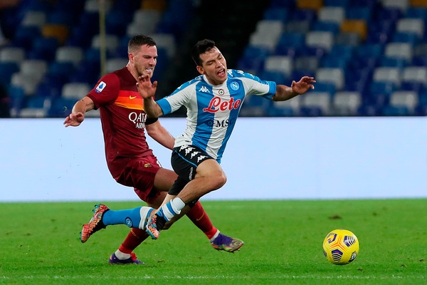 Napoli-Roma 4-0, il tabellino