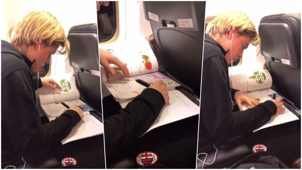 Milan, Hauge non perde tempo: studia l'italiano sul volo da Praga