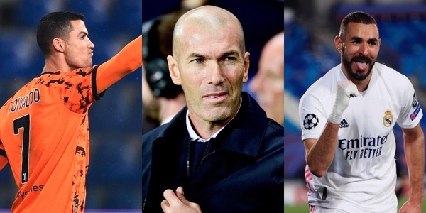 Zidane: "Cristiano Ronaldo-Benzema? Uno fa solo gol, l'altro no"