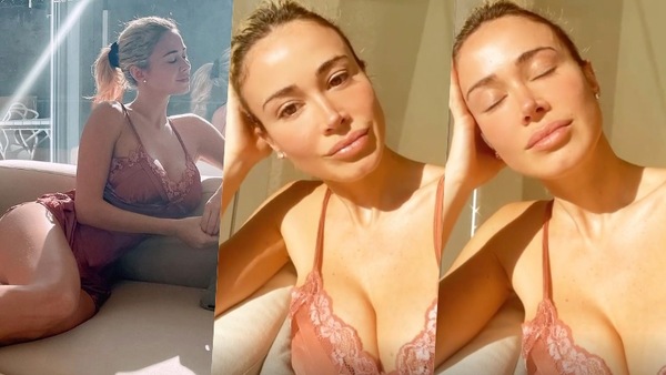 Diletta Leotta, relax al mattino in négligé
