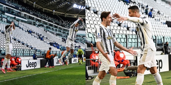 Juve-Napoli, il "Siuuuu" di Ronaldo...e Chiesa!