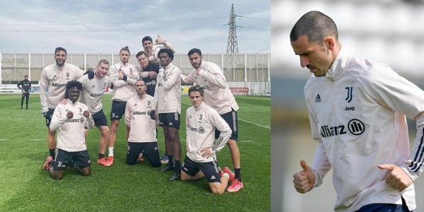 Juve, Bonucci vince la partitella: "Ecco il winning team"