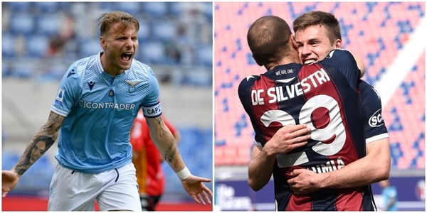 La Lazio tiene il passo Champions, il Bologna vede la salvezza