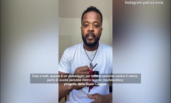 Evra: "Superlega? Mettiamo lo stesso impegno contro il razzismo"