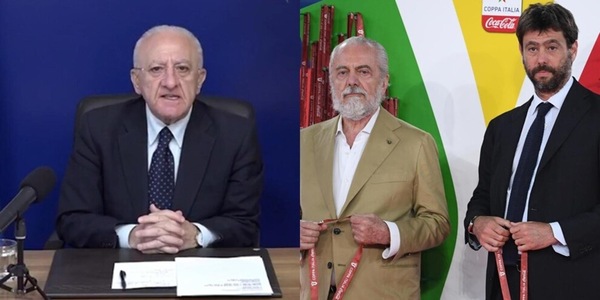De Luca punge Agnelli: "È un infiltrato di De Laurentiis"