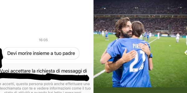 Pirlo junior, la denuncia social: "Mi augurano la morte..."