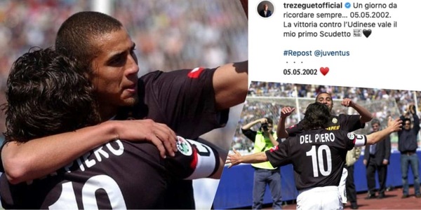 Juve, Trezeguet e Del Piero ricordano lo scudetto del 5 maggio
