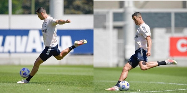 Cristiano Ronaldo si prepara per Juve-Milan: "Destro o sinistro?"