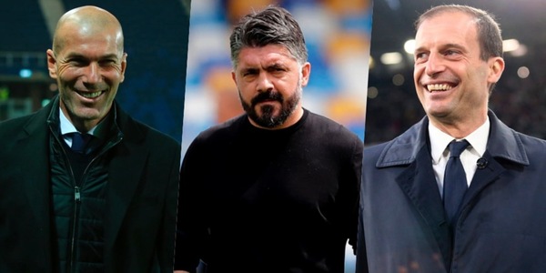 Juve, nuovo allenatore: Zidane, Gattuso e Allegri, in tre puntano i bianconeri