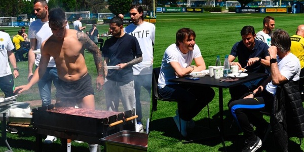 Grigliata Inter, Lautaro al barbecue e Conte a tavola