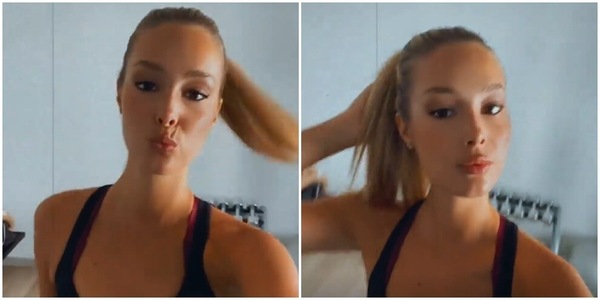 Viky Varga, workout e bacio ai fan