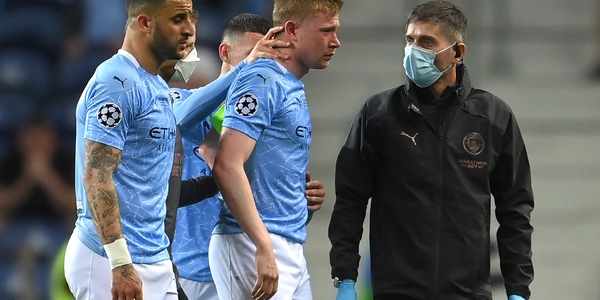 De Bruyne, diagnosi dell'infortunio: setto nasale e orbita fratturata