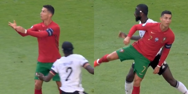 Ronaldo infiamma i tifosi a Euro 2020: sombrero su Rudiger e tacco no look!