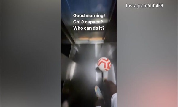 Balotelli, palleggi incredibili in ascensore!