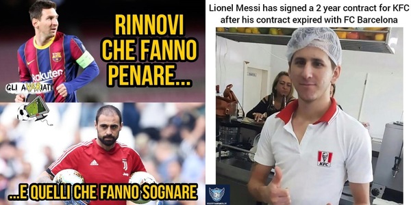Messi sul mercato a zero, il web si scatena