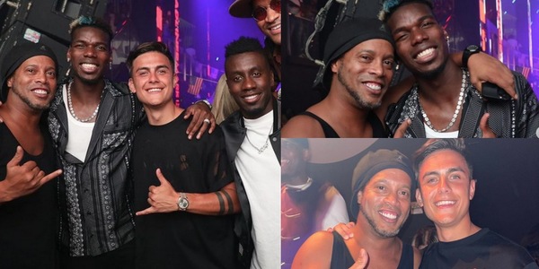 Dybala e Pobga con Ronaldinho, che festa a Miami!