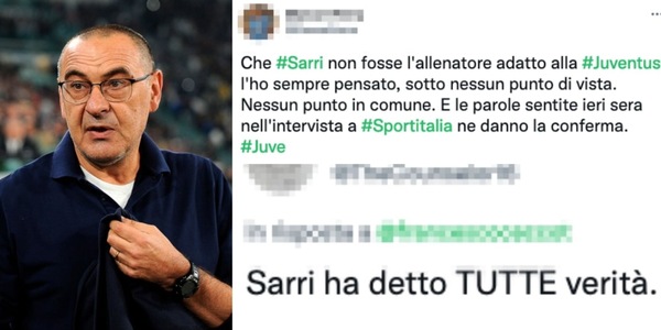 Sarri e le frasi sulla Juve: i tifosi si dividono