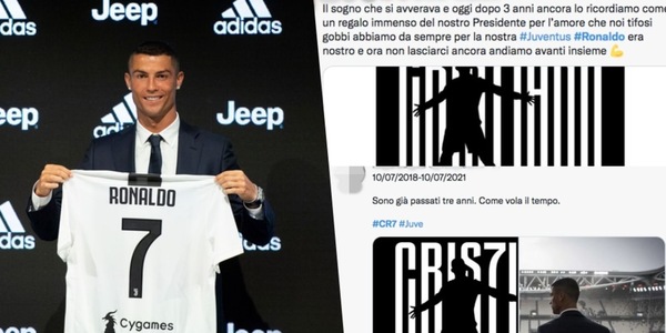 Ronaldo, tre anni fa l'arrivo alla Juve: il ricordo dei tifosi