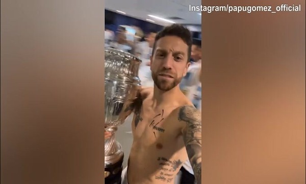 Coppa America, Papu Gomez festeggia con la Coppa