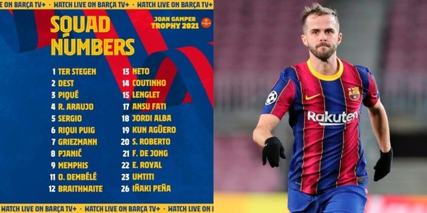 Barcellona, i convocati per la Juve: c'è Pjanic