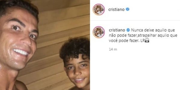 Cristiano Ronaldo infiamma i social: ecco il post in sauna