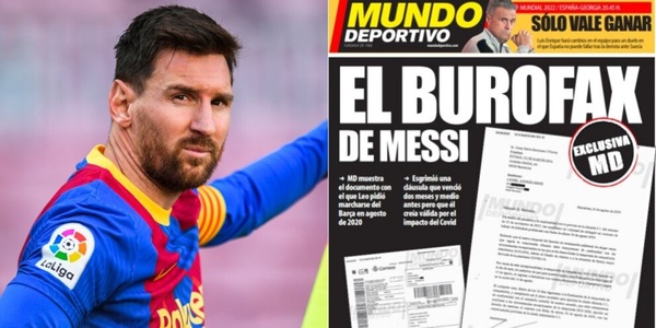 MD: “Messi, ecco il testo del burofax inviato al Barcellona”