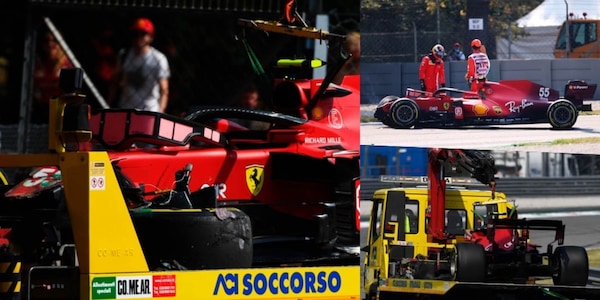 Ferrari, nelle libere di Monza brutto incidente per Sainz: pilota illeso