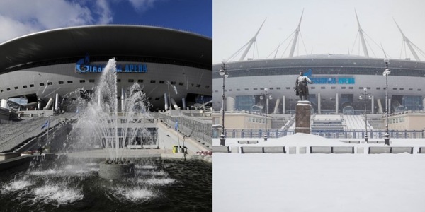 Zenit-Juve: a San Pietroburgo è arrivata la neve