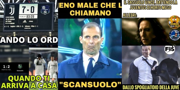 "Lo chiamavano Scansuolo": le ironie dei tifosi dopo la sconfitta della Juve