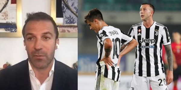 Juve, Del Piero: "Situazione preoccupante, difficile recuperare"