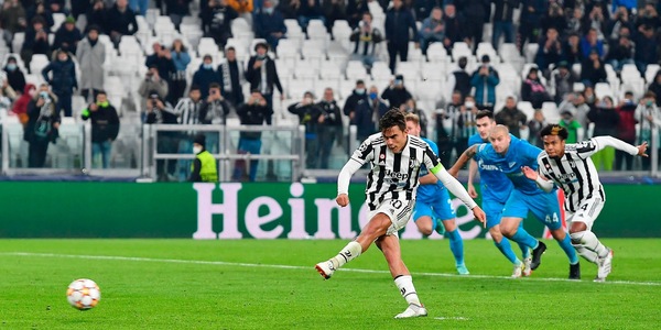 Moviola Juve-Zenit: ecco perché è stato ripetuto il rigore di Dybala