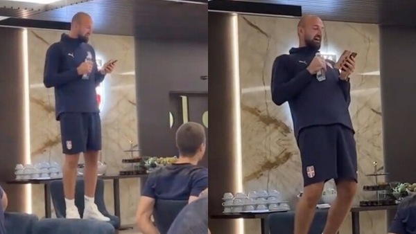 Vanja canta, Sergej riprende: fratelli Milinkovic show con la Serbia!