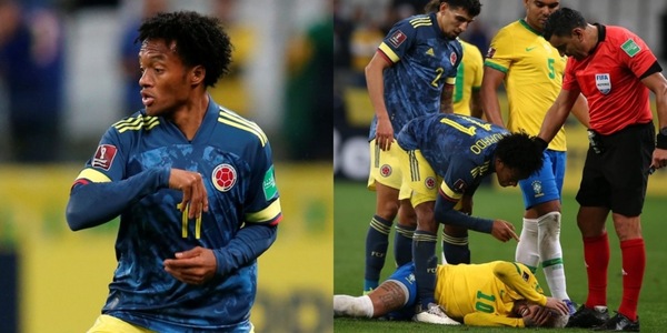 Cuadrado contro Neymar, lo scontro in campo: "Bugiardo, bugiardo!"