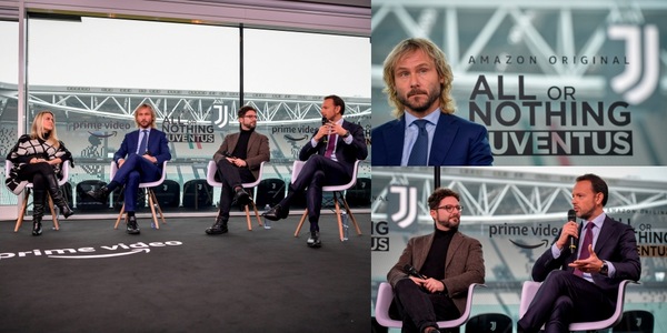 Juve, a Torino la conferenza stampa di  "All or Nothing"